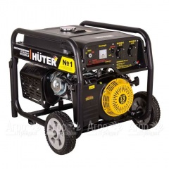 Бензиновый генератор Huter DY6500LX 5.0 кВт с колёсами и аккумулятором в Иркутске