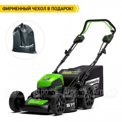 Газонокосилка аккумуляторная GreenWorks GD80LM51SP (без аккумулятора и зарядного устройства) в Иркутске
