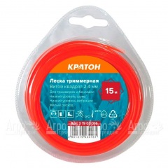 Леска триммерная Кратон Витой квадрат-2.4 мм в Иркутске