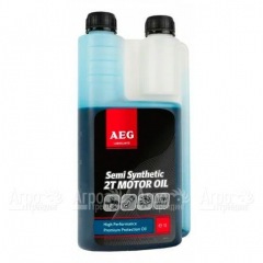 Масло п/с с дозатором AEG Semi Synthetic 2T Motor Oil API TC 1 л для 2-х тактных двигателей в Иркутске