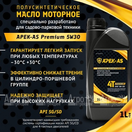 Масло моторное всесезонное полусинтетическое APEK-AS Premium 5W30 (1,0л.) для 4-х тактных двигателей в Иркутске