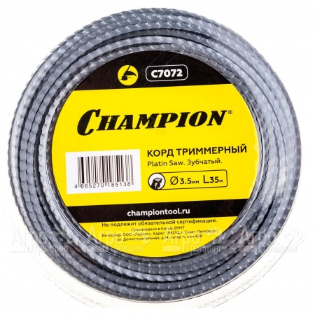 Корд триммерный Champion Platin Saw 3.5мм, 35м (зубчатый)+нож  в Иркутске