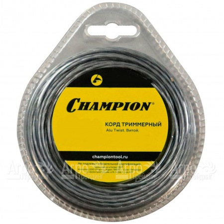 Корд триммерный Champion Alu Twist 2.0мм, 13м (витой)+нож  в Иркутске