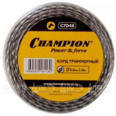 Корд триммерный Champion Tri-twist 3.0мм, 12м (витой треугольник)  в Иркутске